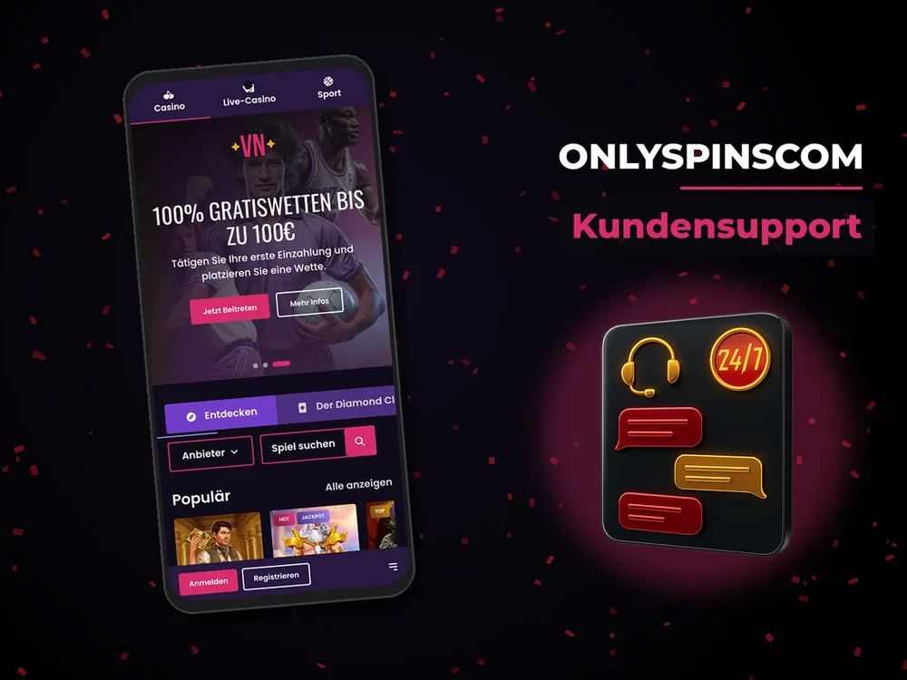 Onlyspinscom - Kundensupport