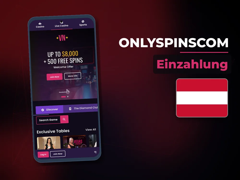 Onlyspinscom - Einzahlung