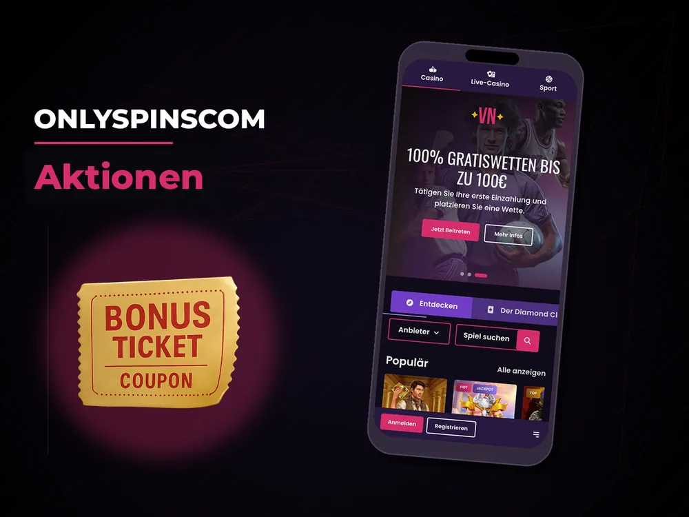 Onlyspinscom - Aktionen