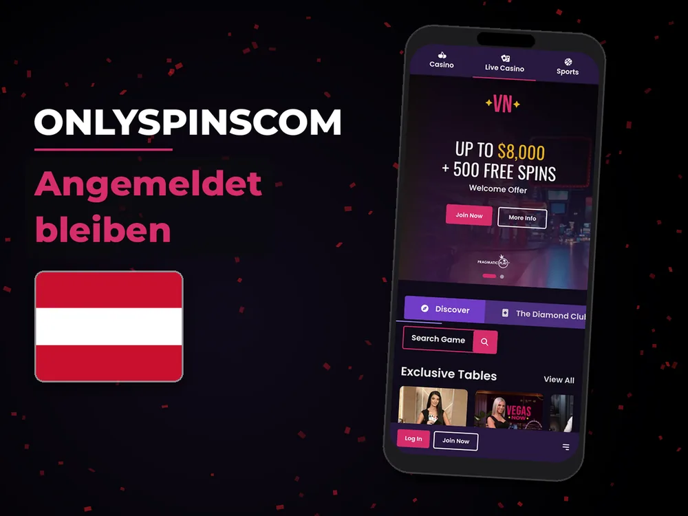 Onlyspinscom - Angemeldet bleiben