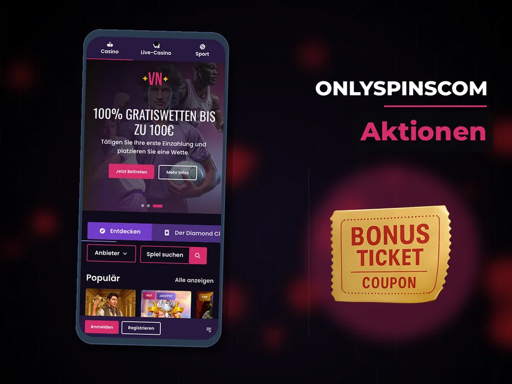Onlyspinscom - Aktionen