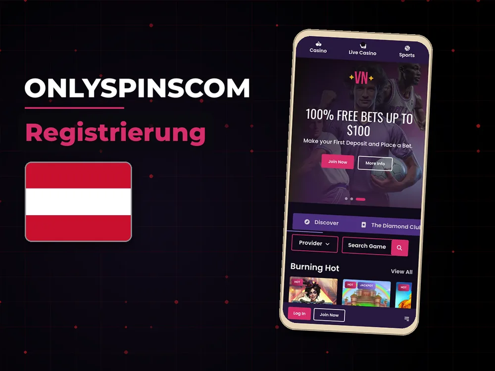 Onlyspinscom - Registrierung